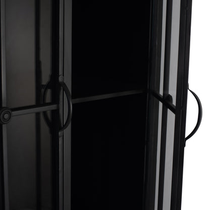 Cave Black iron cabinet high