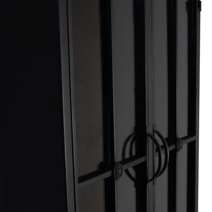 Cave Black iron cabinet high