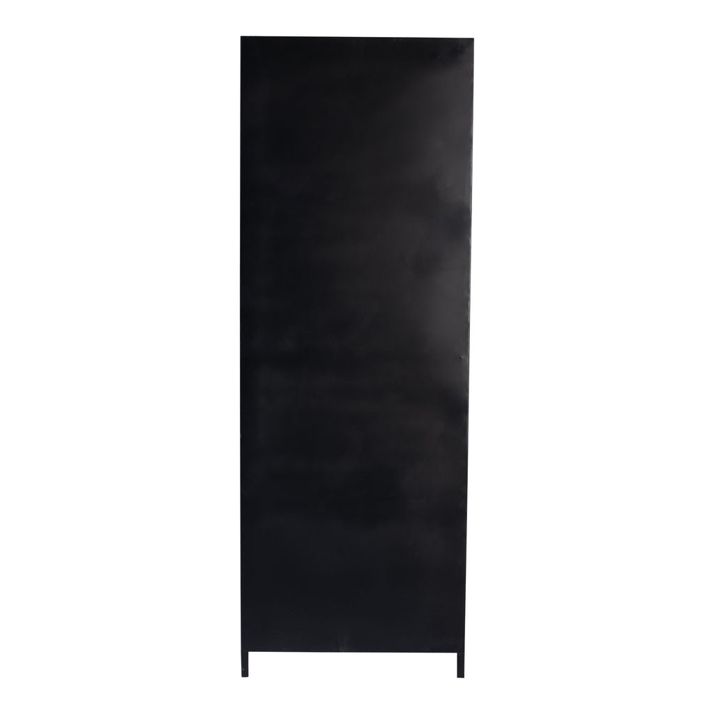 cave black iron cabinet high