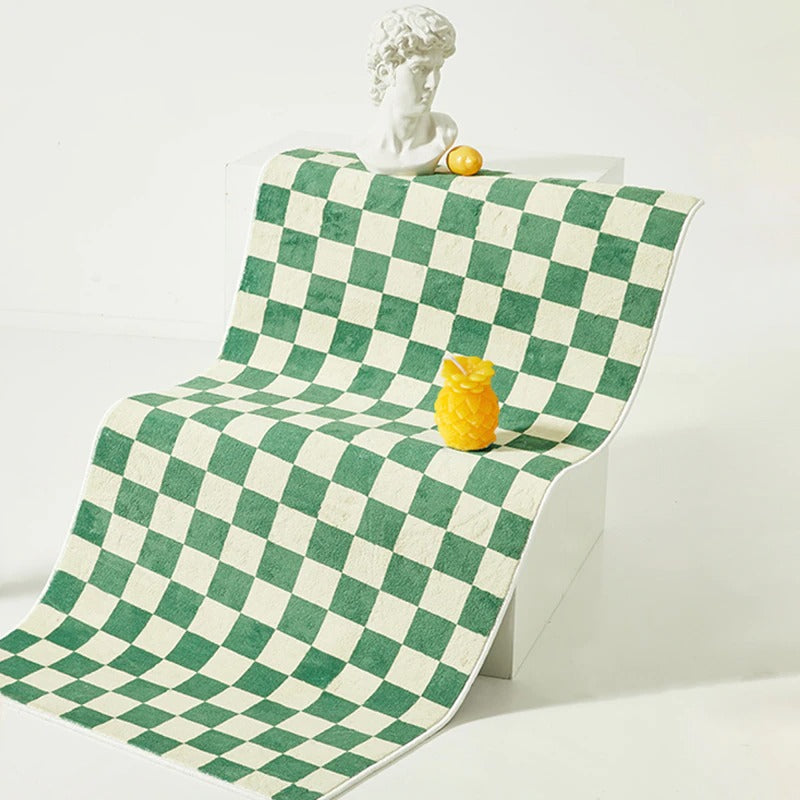 bedkleed met ruitpatroon