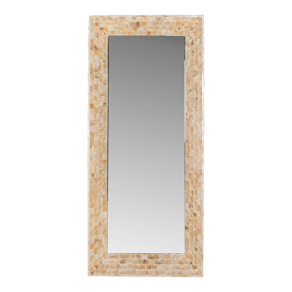 chelsae room poly rectangular shell mirror