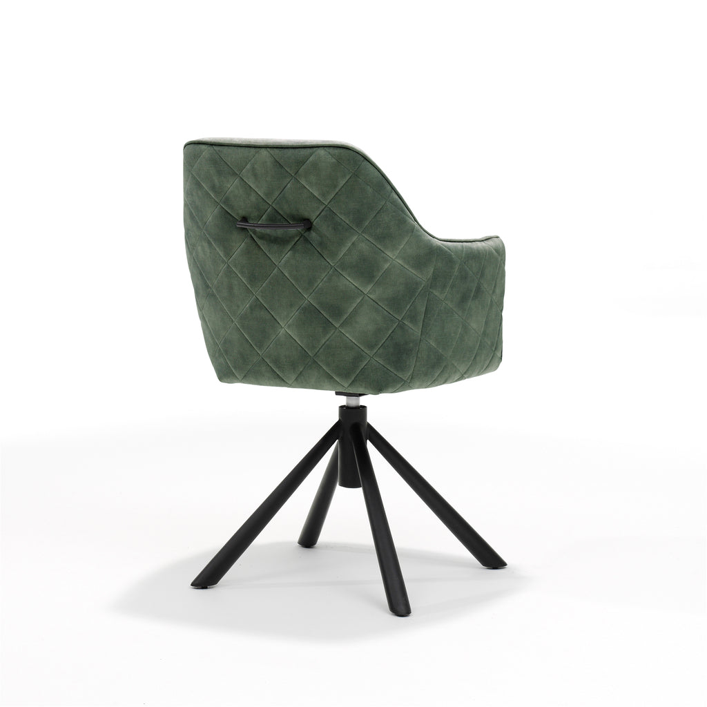 clio t2 armchair - aurora velours hunter, swivel base 360