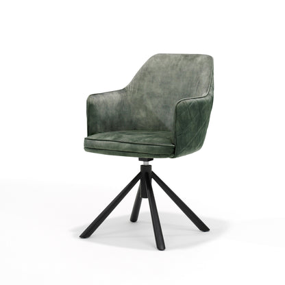 Clio T2 armchair - Aurora Velours Hunter, swivel base 360