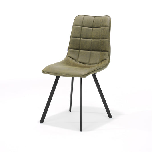 Cora chair - Bull Micro leather Moss #59