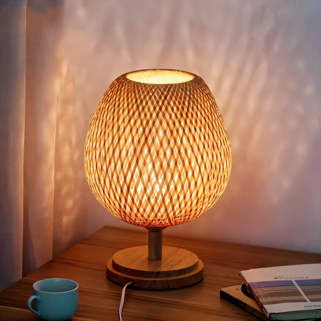geweven bamboe hanglamp