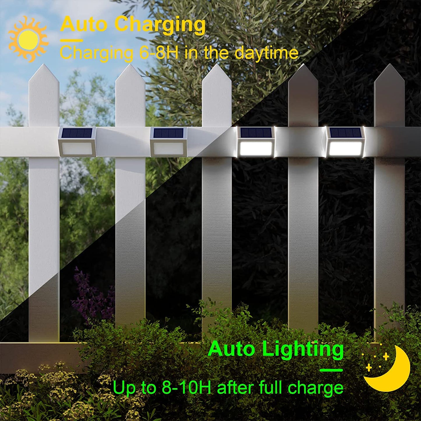 automatische buitenlamp op zonne-energie voor gevel