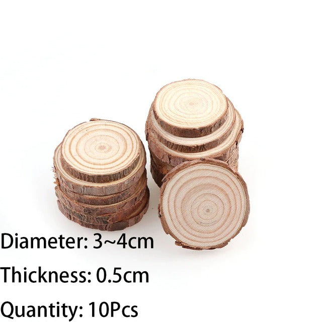 houten plankjes onderzetters natuurlijk hout set van 4