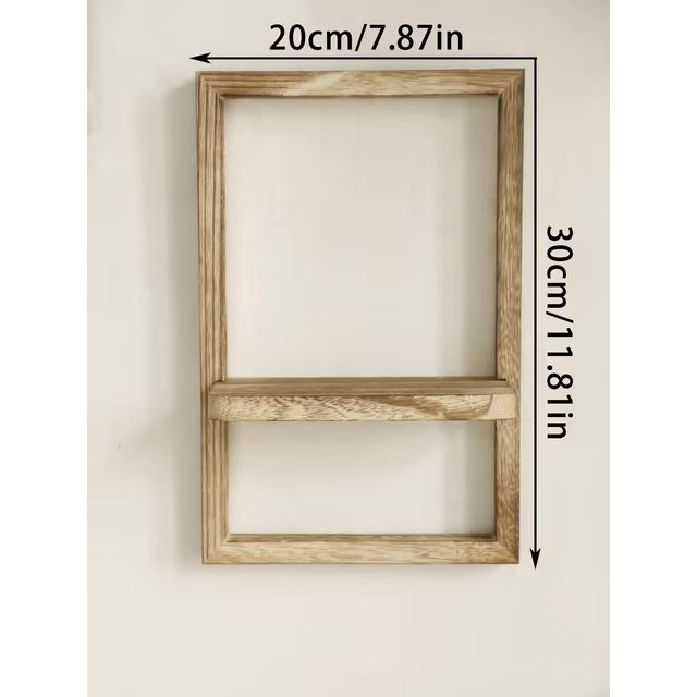 houten wandplank met frame