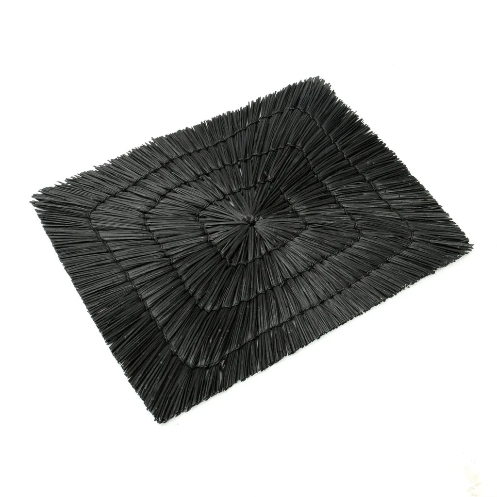 the alang alang placemat - rectangular - black