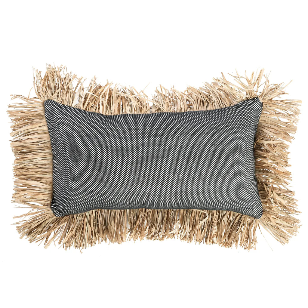 the cotton bonita cushion cover - black natural - 30x50