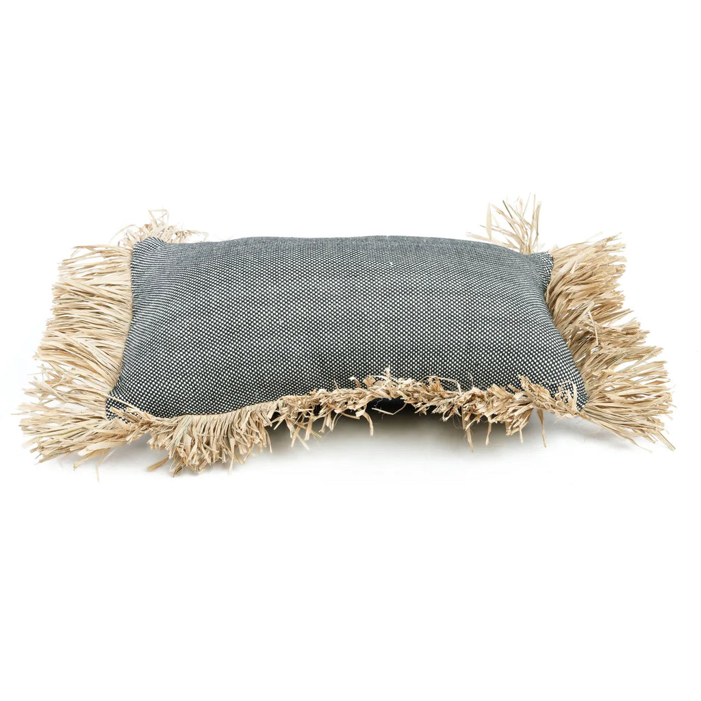 the cotton bonita cushion cover - black natural - 30x50