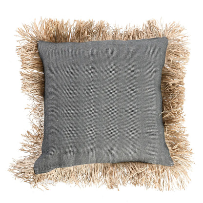 The Cotton Bonita Cushion Cover - Black Natural - 60x60