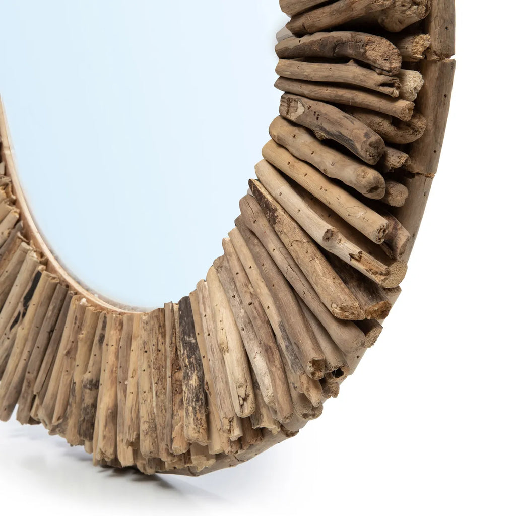 the driftwood halo mirror - natural - m