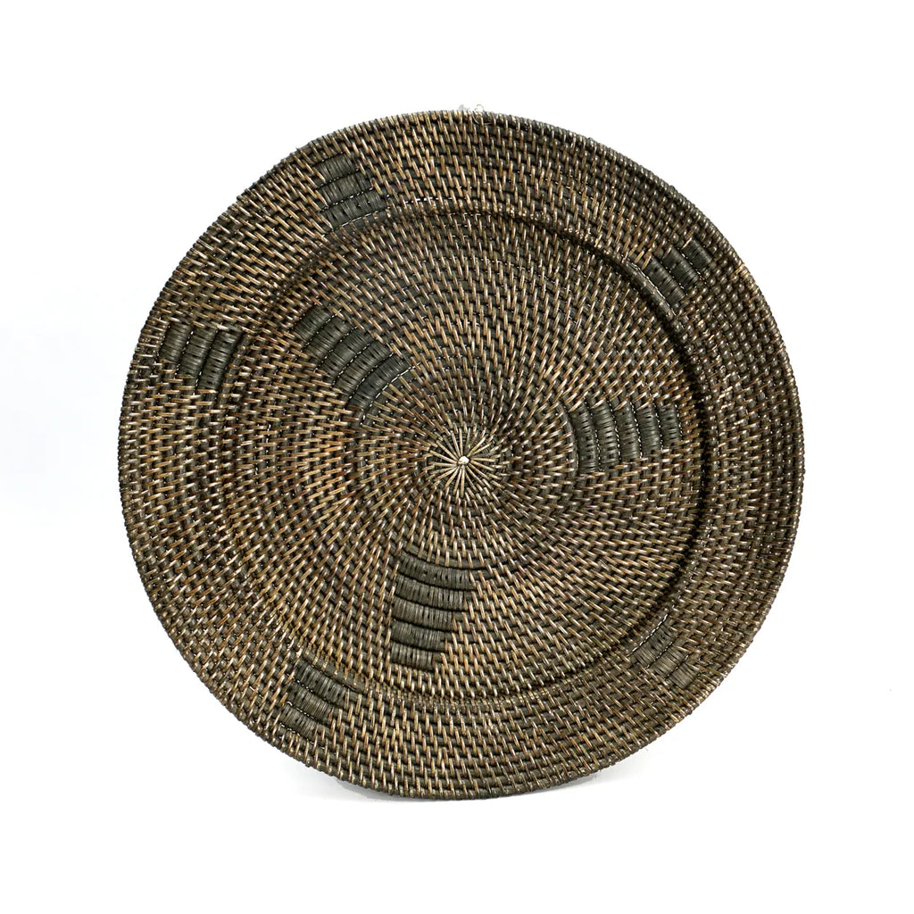 the jasmine plate wall decoration - brown - l