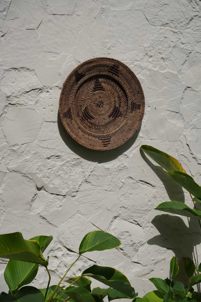 the jasmine plate wall decoration - brown - m