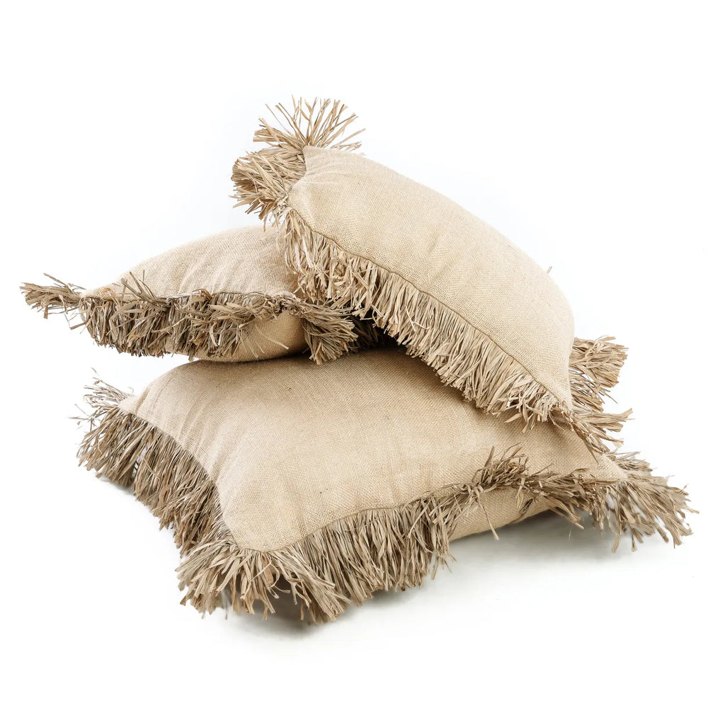 the jute bonita cushion cover - natural - 40x40