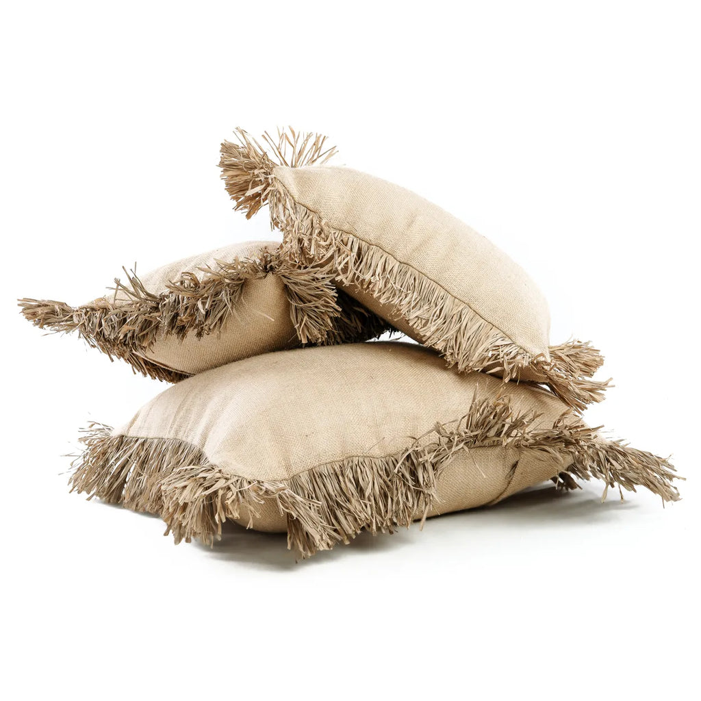 the jute bonita cushion cover - natural - 60x60