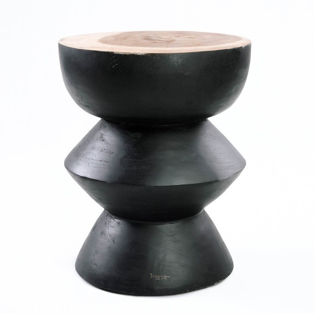 the kulun stool - black natural