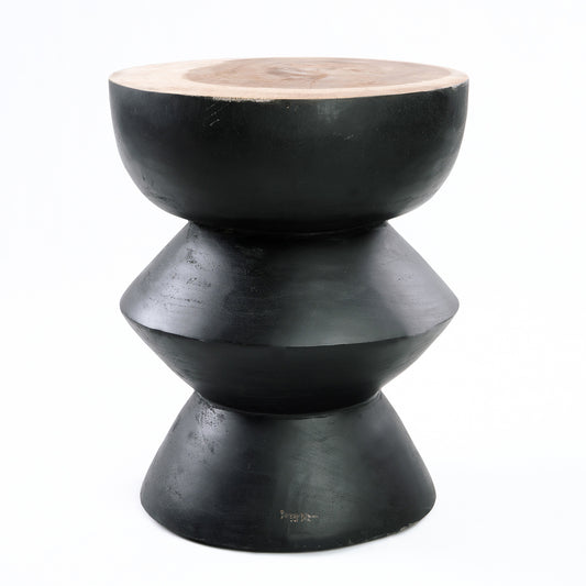 The Kulun Stool - Black Natural