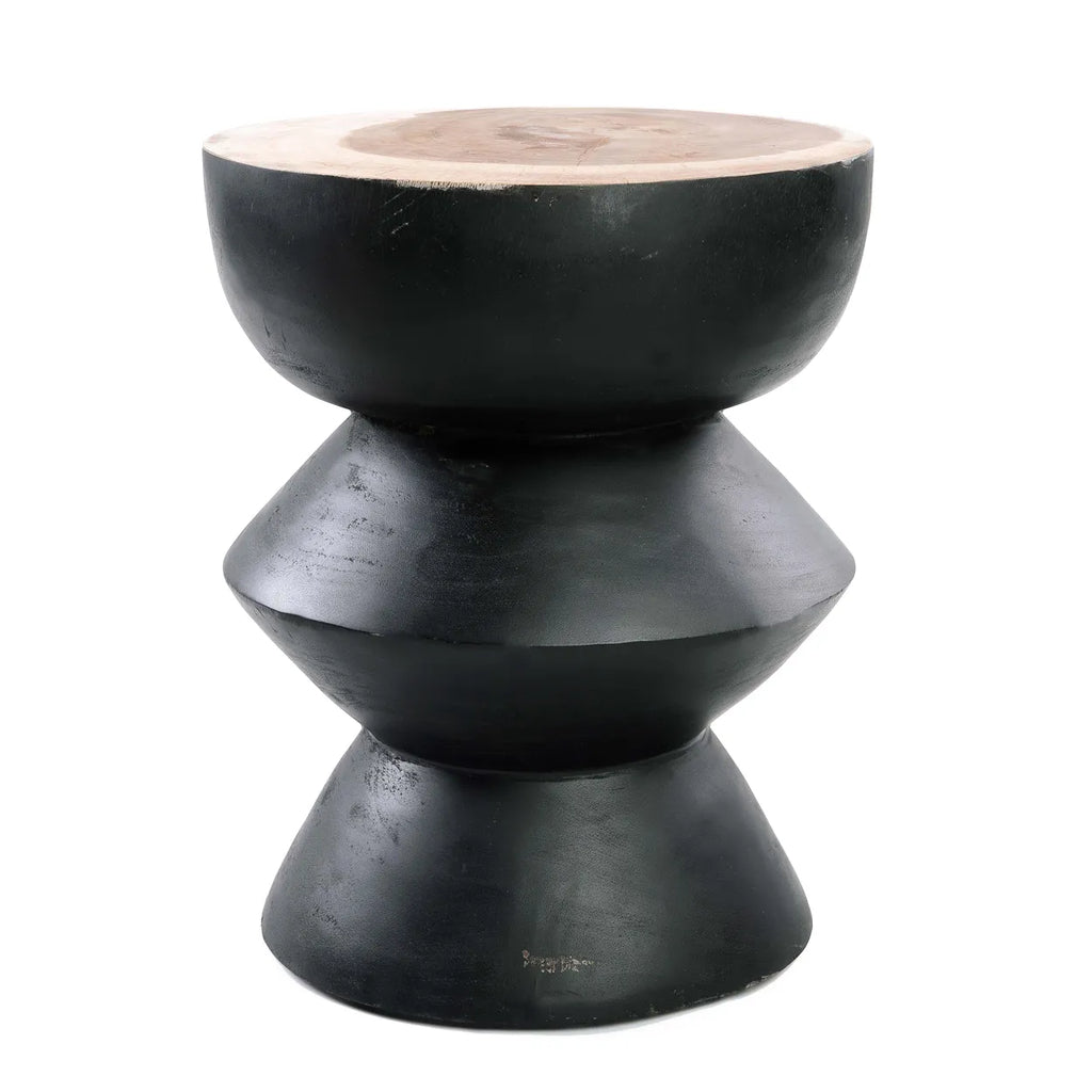 the kulun stool - black natural