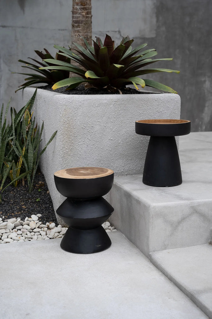 the kulun stool - black natural