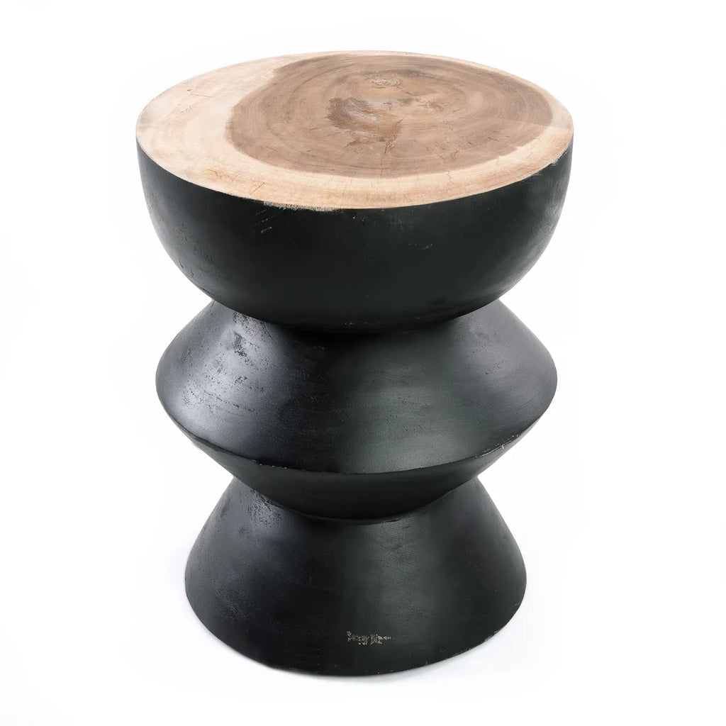 the kulun stool - black natural