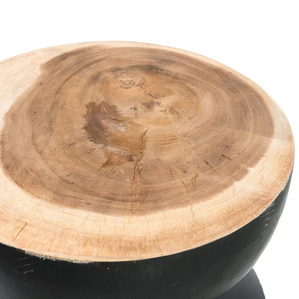 the kulun stool - black natural