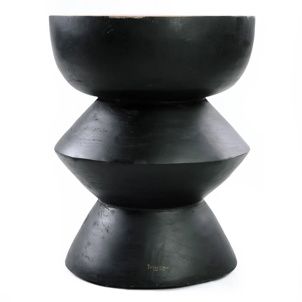 the kulun stool - black natural