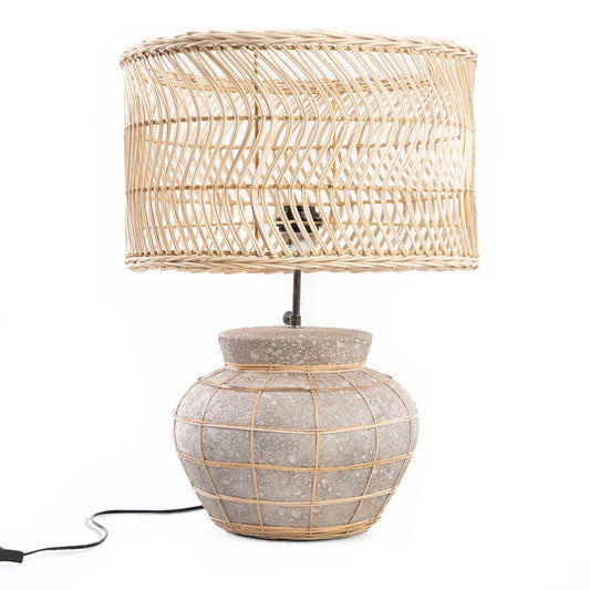 The Kythira Table Lamp - Natural Concrete Gray