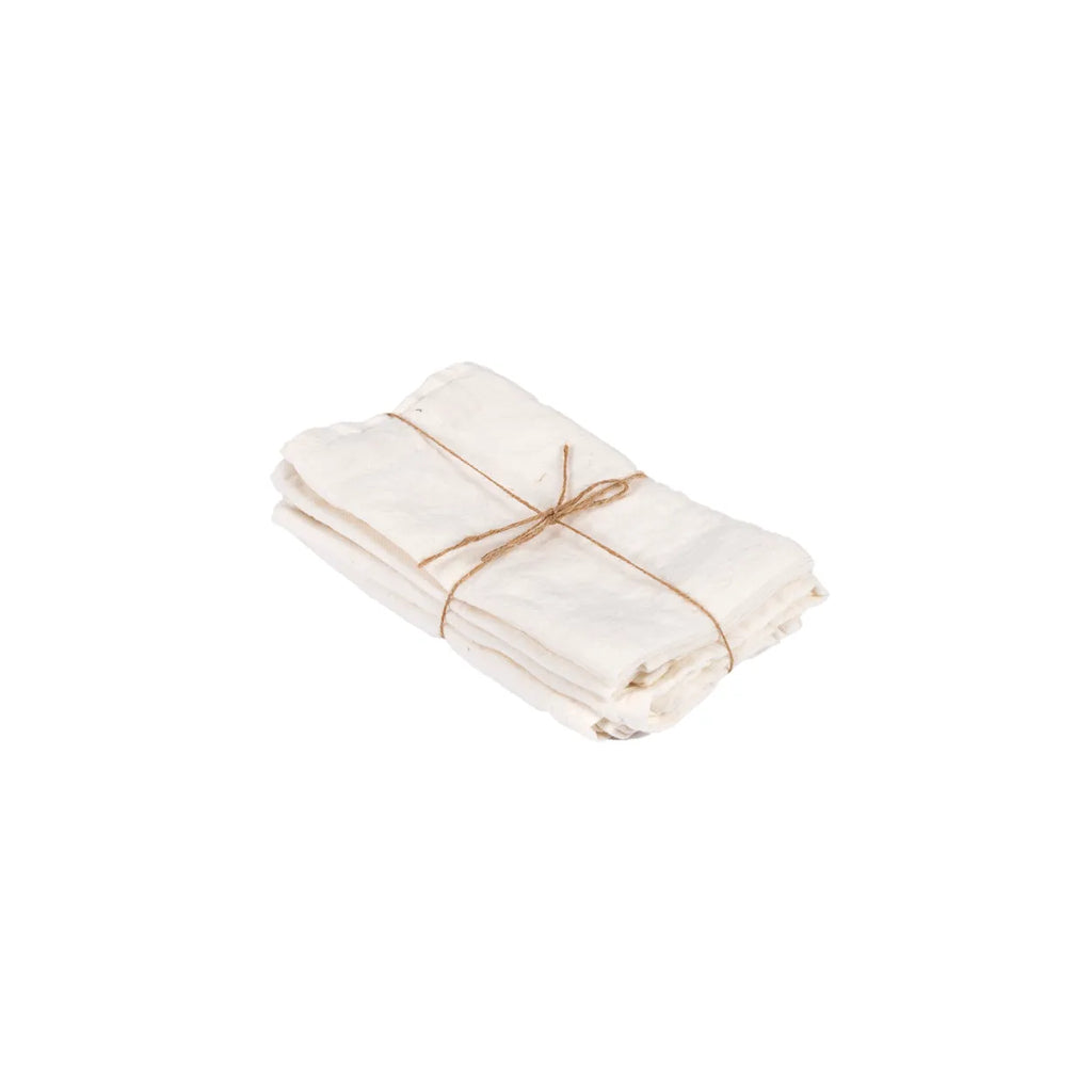 the linen napkin - white - set of 4