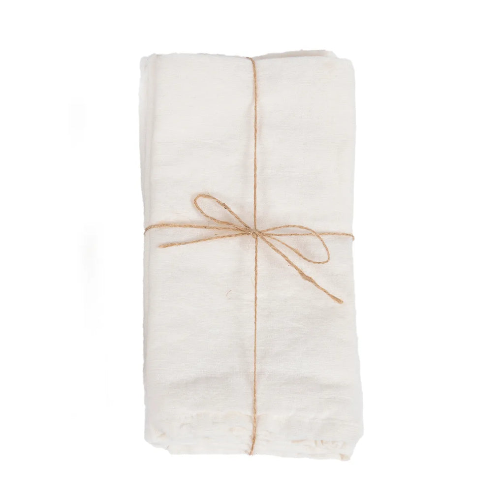 the linen napkin - white - set of 4