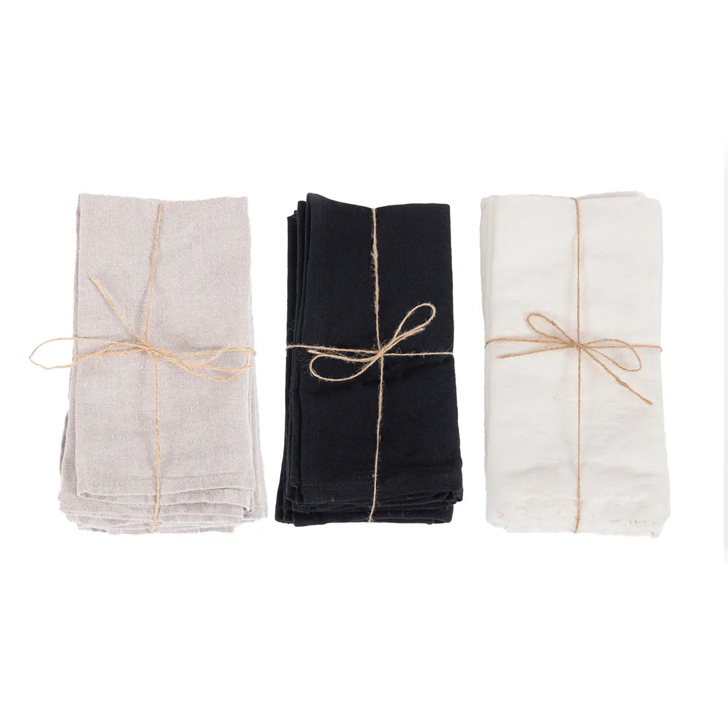 the linen napkin - white - set of 4