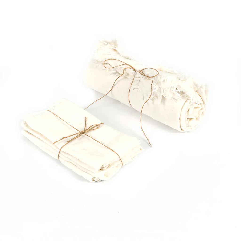 the linen napkin - white - set of 4