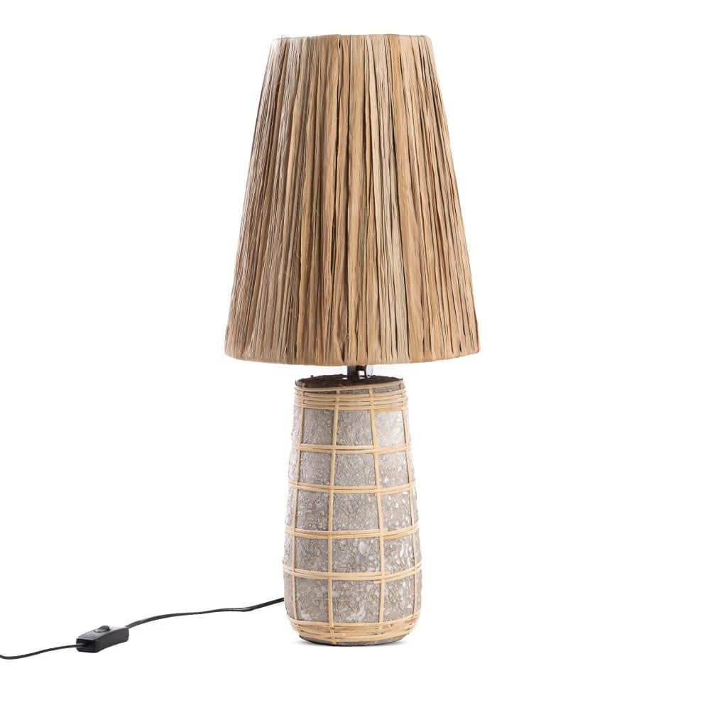 the naxos table lamp - concrete gray natural