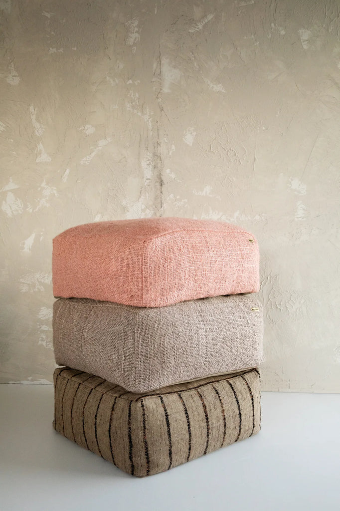 the oh my gee pouf - salmon pink