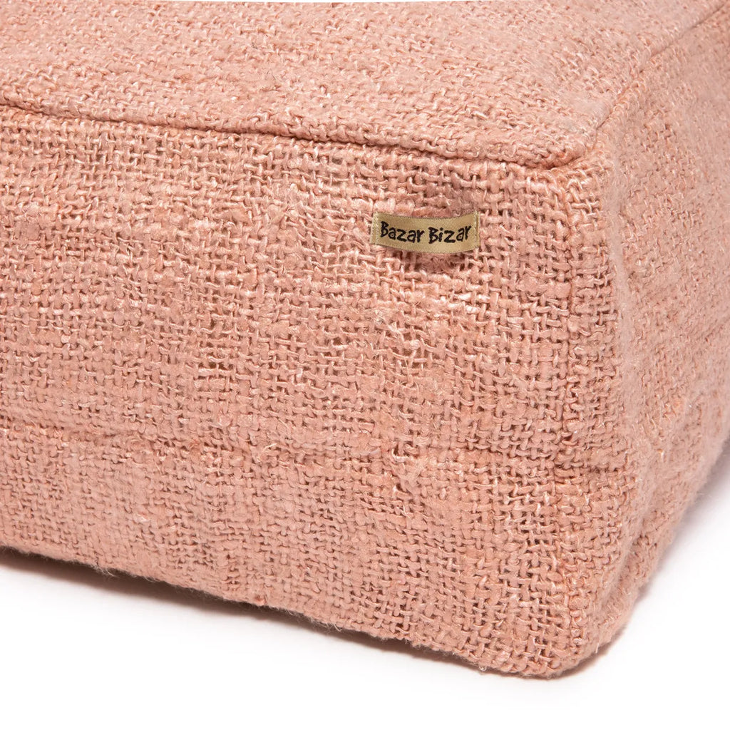 the oh my gee pouf - salmon pink