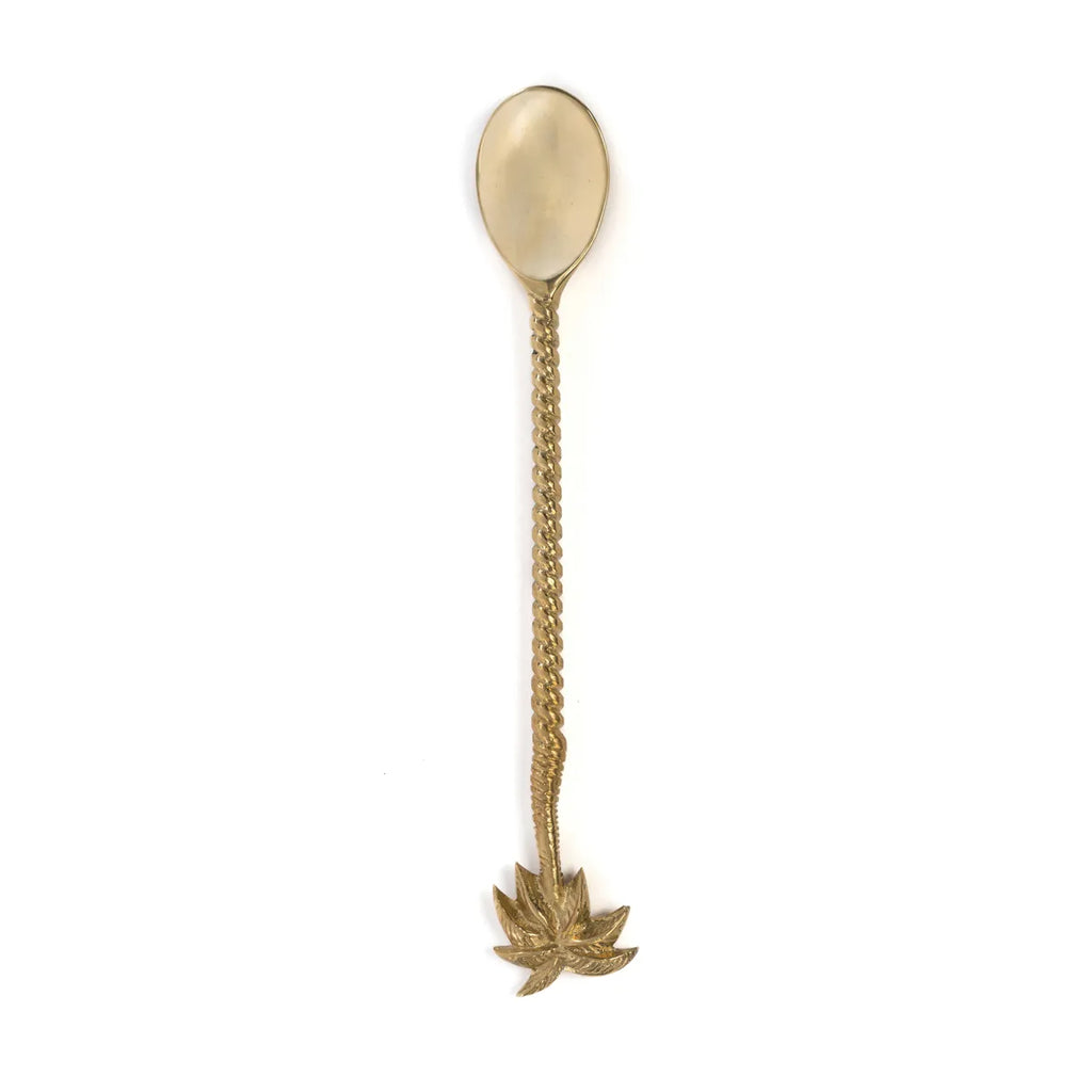 the palm tree long spoon - gold