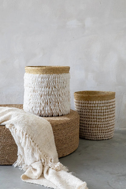 The Pandan Basket #2 - Natural White