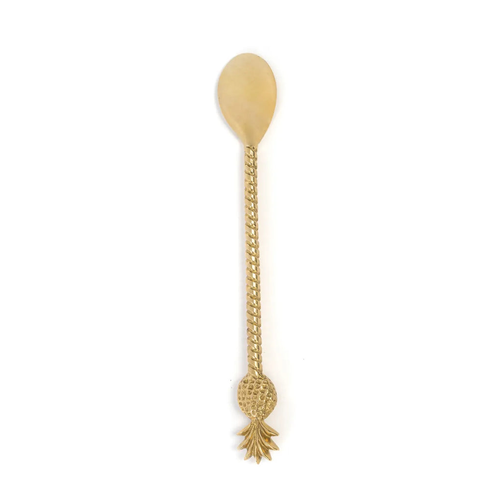 the pineapple long spoon - gold