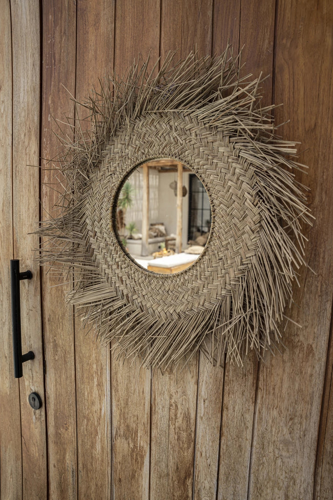 the rattan mirror - natural - m