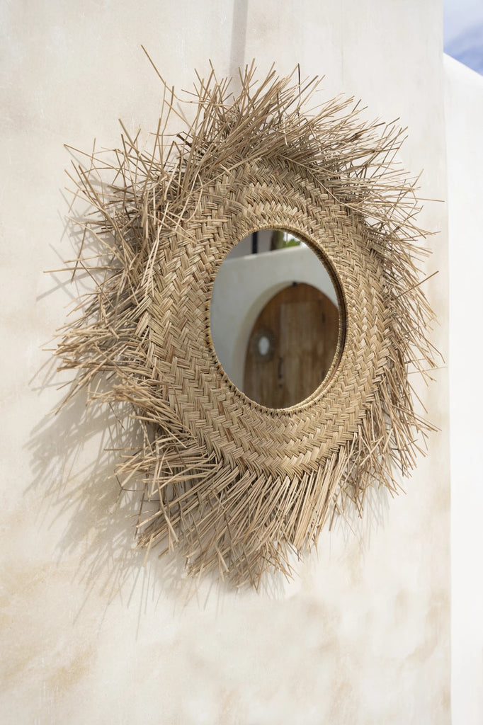 the rattan mirror - natural - m