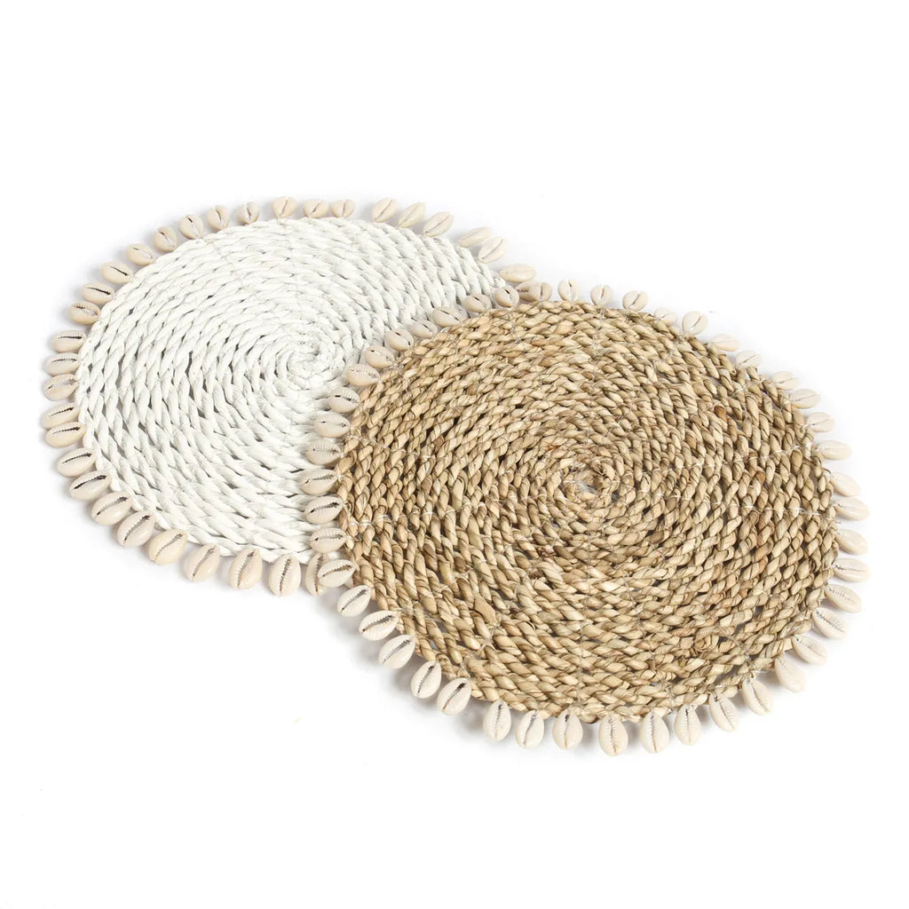 the seagrass shell pan coaster - natural