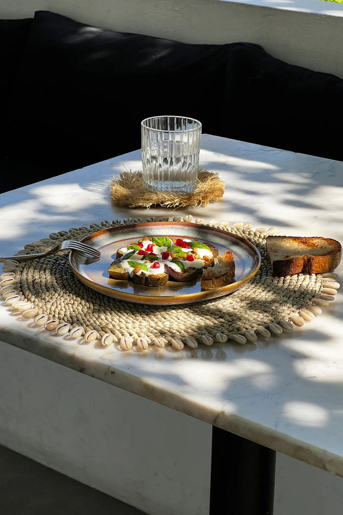 de seagrass shell placemat - naturel