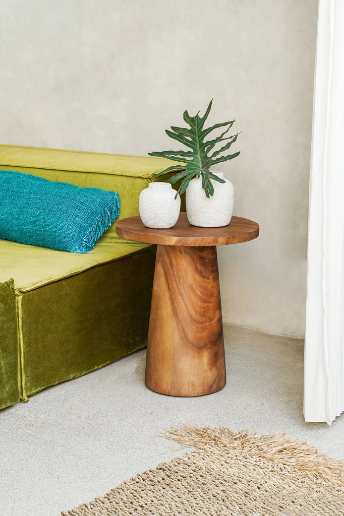 the timber conic side table - natural - 50