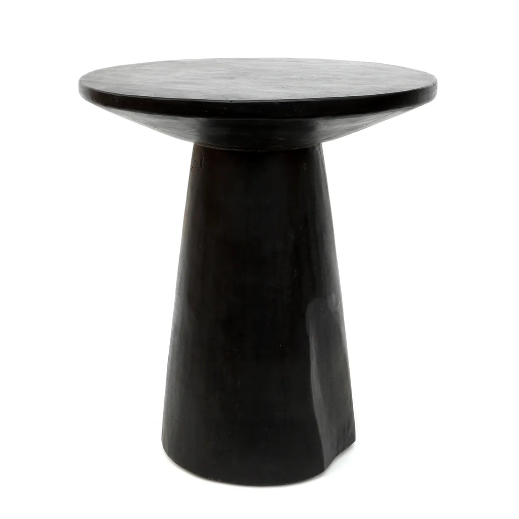 the timber conic side table - black - 50