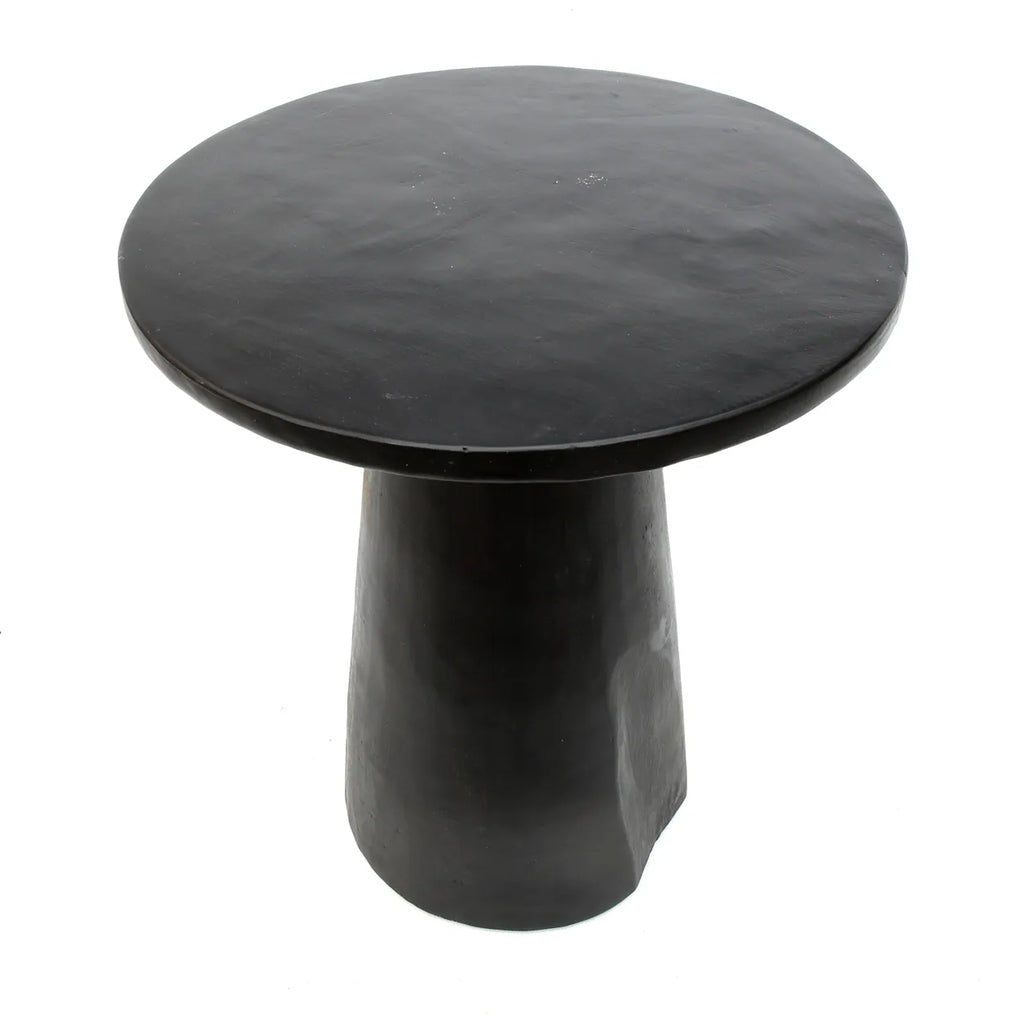 the timber conic side table - black - 50