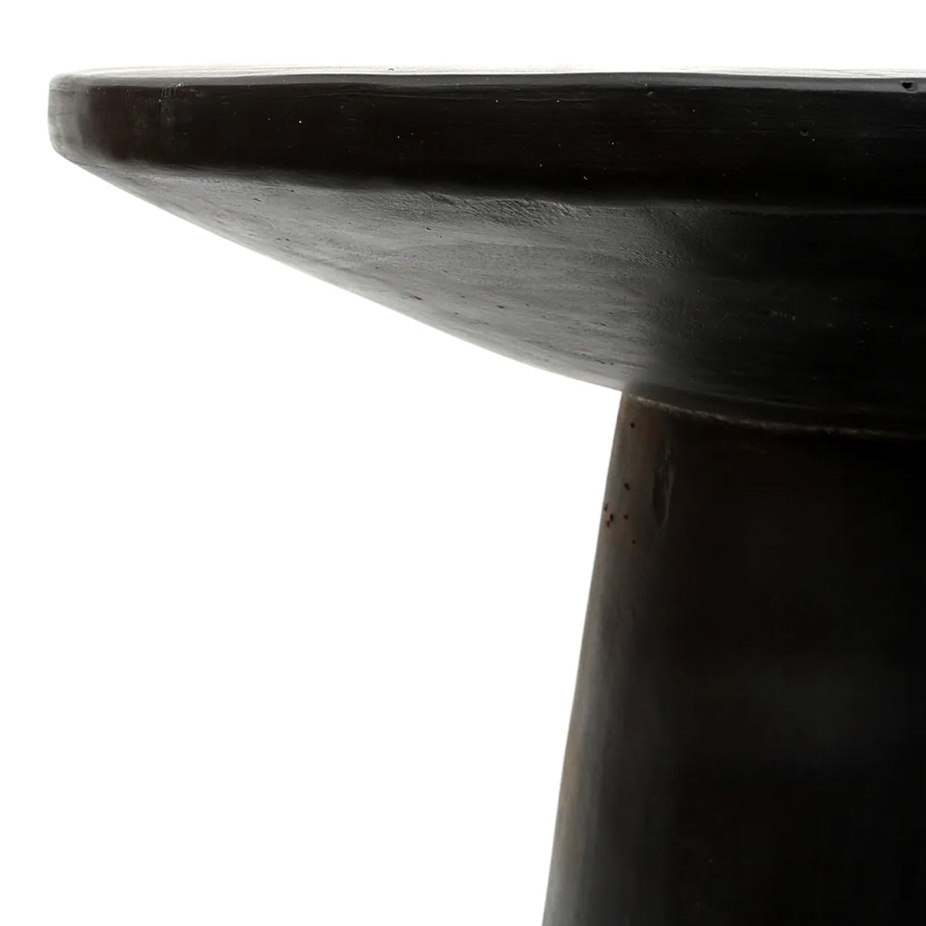 the timber conic side table - black - 50