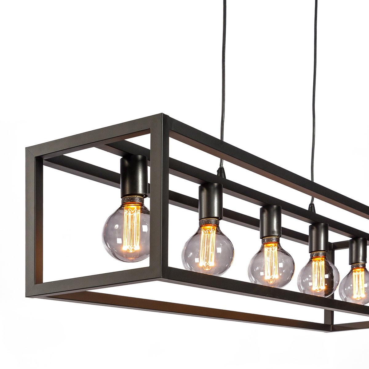 pendant lamp, 5-light, h340 black