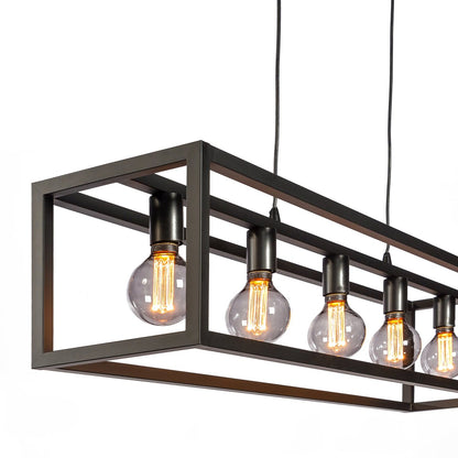 Pendant lamp, 5-light, H340 black