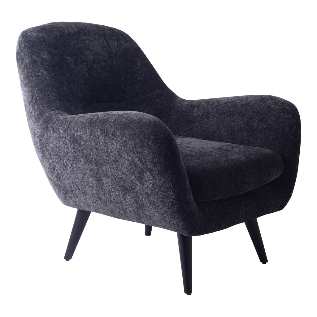 donny anthracite armchair with black wooden legs